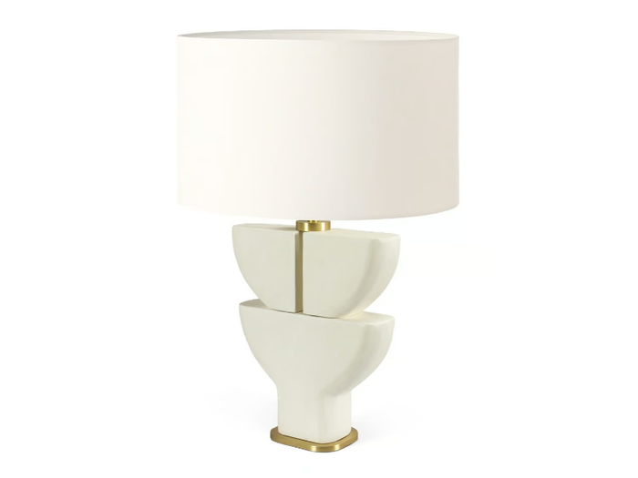 COGI - Plaster table lamp with fabric shade _ JOSÉ LEITE DE CASTRO